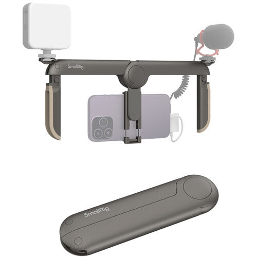 SmallRig Mobile Video Cage Kit para iPhone 15 Pro con asas duales y montaje en frío múltiple