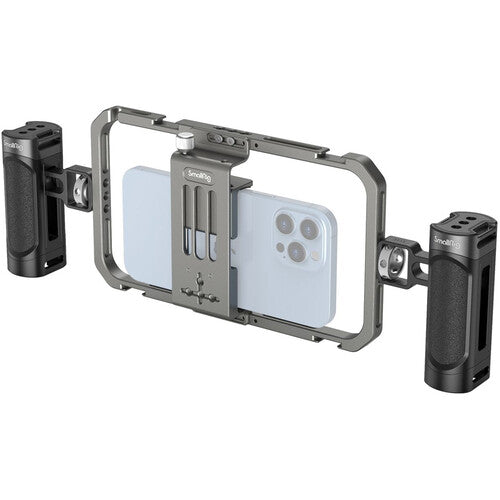 SmallRig All-in-One Kit de Video con Jaula para Teléfono y Luz LED Pro Mini 2500-6500K