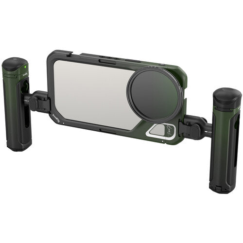 SmallRig x Brandon Li Jaula para Video Móvil iPhone 15 Pro Max con Filtro CPL Magnético 52mm y Mango Doble
