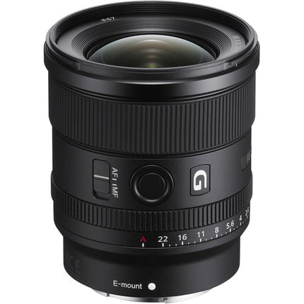 Objetivo Sony FE 20mm f1.8 G Lente con apertura f1.8 Filtro UV 67mm y kit de limpieza