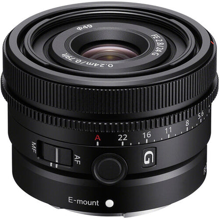 Sony FE 24mm f/28 G lente para montura E con filtro UV 49mm y kit de limpieza