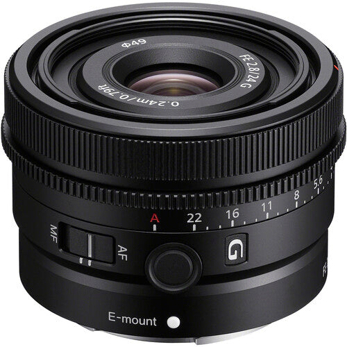Sony FE 24mm f/28 G lente para montura E con filtro UV 49mm y kit de limpieza