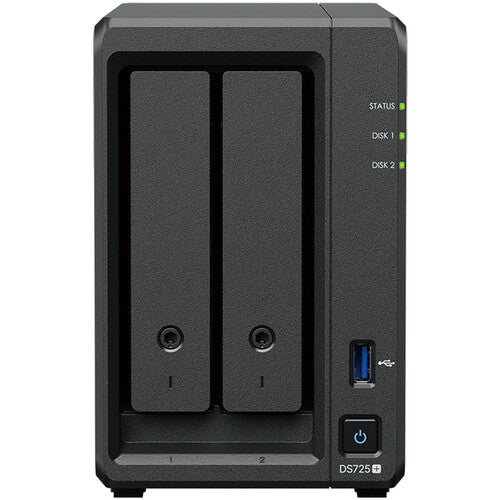 Synology DiskStation DS725+ NAS 2 Bahías con CPU Ryzen 2.6GHz Memoria 4GB y Respaldo BE600M1