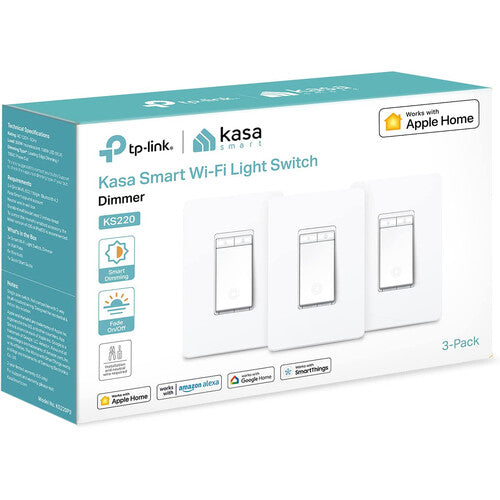 TP-Link KS220 Kasa Interruptor Regulador Wi-Fi 6-Pack 2.4 GHz Compatible Alexa Google Home