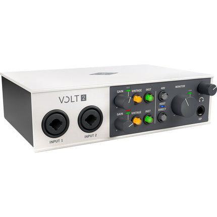 Universal Audio Volt 2 Interfaz de Audio USB-C 24-Bit 192kHz con Monitores Activos iLoud Micro Blanca