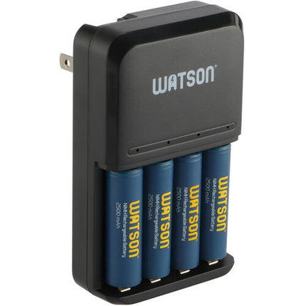 Sunpak LED-112 Luz LED y Flash con Cargador Watson 4 Bahías y 4 Pilas AA NiMH