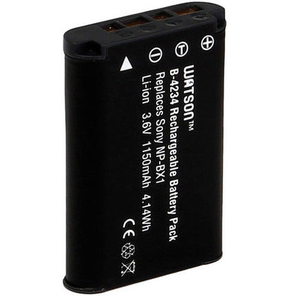 Watson NP-BX1 Batería de Litio 3.6V 1150mAh Kit Cargador AC/DC Compacto