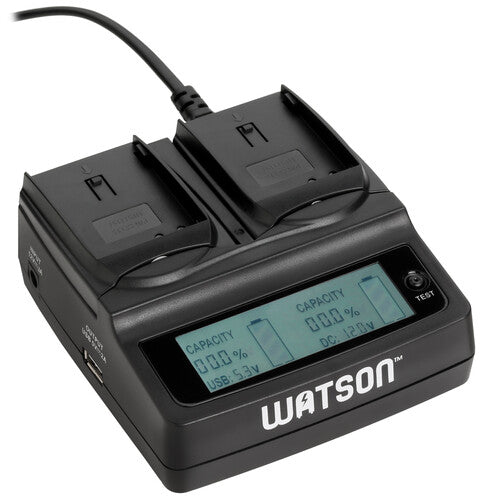 Watson Duo Cargador LCD con Dos Baterías EN-EL15c 2250mAh 7V