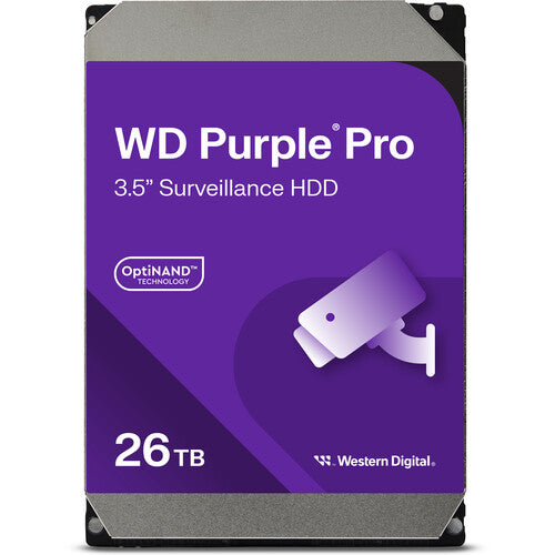 WD 26TB Purple Pro Disco Duro Interno 3.5" SATA III 7200 rpm 512MB Cache 2-Pack Retail