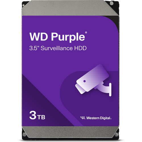 WD 3TB Purple SATA III 3.5" Disco Duro Interno Vigilancia 256MB Cache 180MB/s