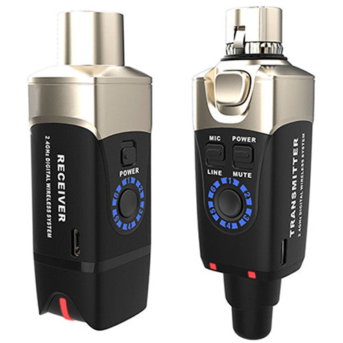 Xvive Audio Wireless XLR Kit de Micrófono Omnidireccional Alcance 90 ft