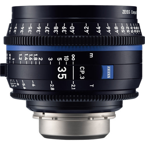 ZEISS CP.3 Kit de 3 lentes cine 35 50 85mm T2.1 Montura PL en pies